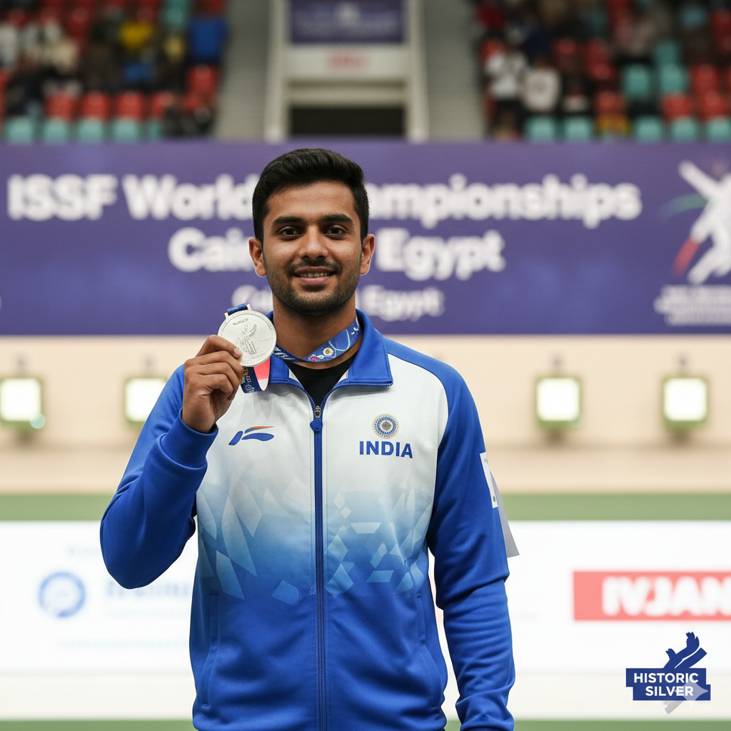 Anish Bhanwala Clinches India’s Historic First Medal in 25m Rapid Fire at Shooting World Championships