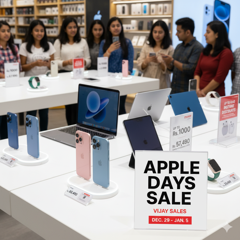 Apple Days Sale: Massive Price Drops on iPhones, MacBooks, and More at Vijay Sales