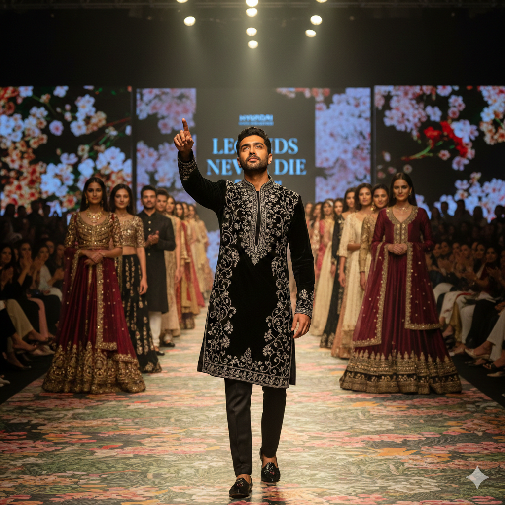 Arjun Rampal Honors Late Designer Rohit Bal as Showstopper for ‘Kash-Gul’ Collection at ICW 2025