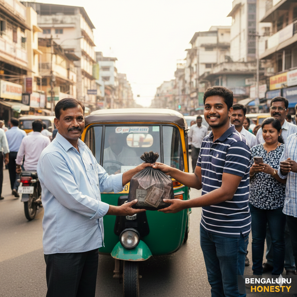 Bengaluru Auto Driver Hailed for Integrity After Returning Passenger’s Bag of Forgotten Cash