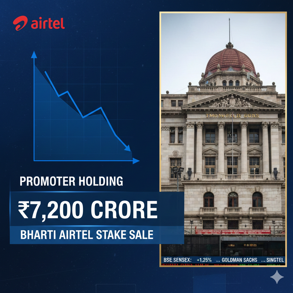 Bharti Airtel Promoter Group to Sell Stake for ₹7,200 Crore
