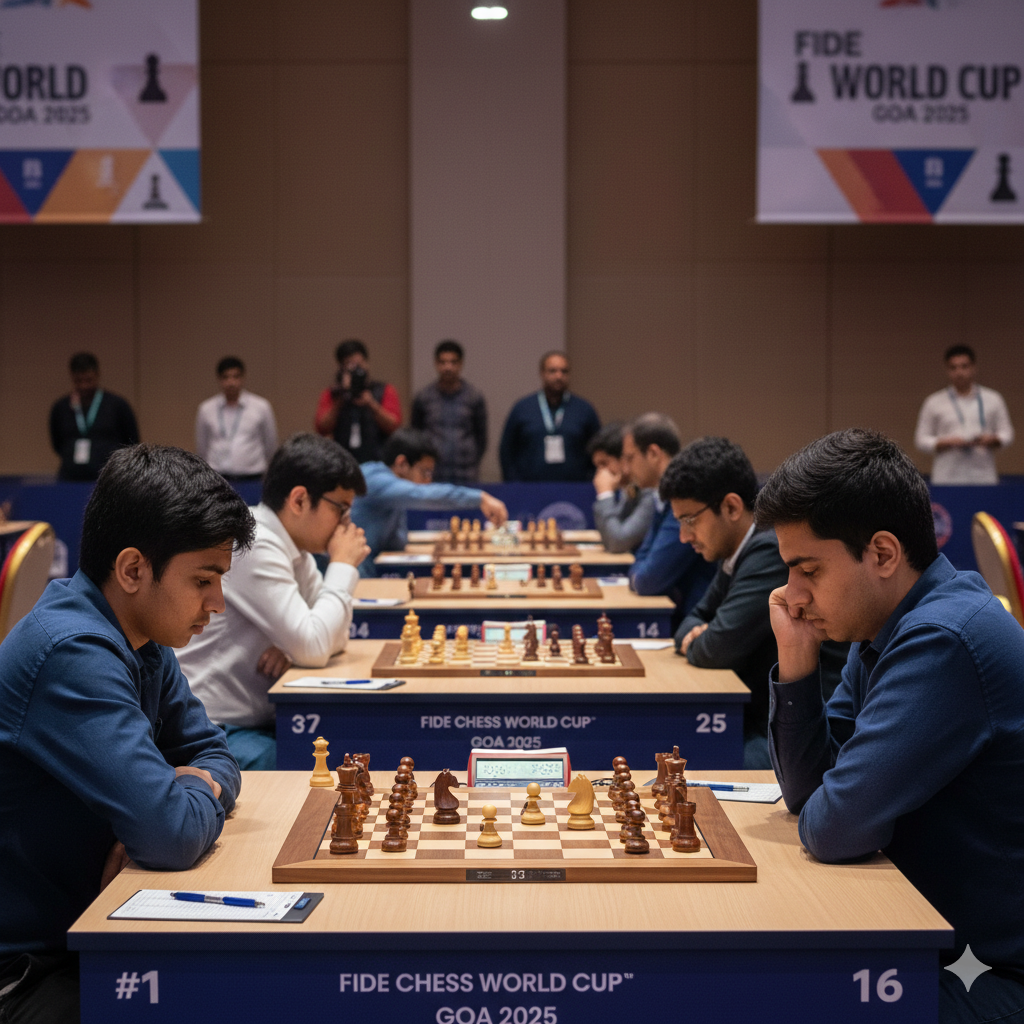 Chess World Cup 2025: Indian Contingent Registers All Draws in Fourth Round Opener