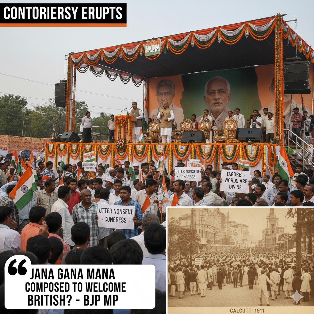 Controversy Erupts Over National Anthem’s Origin After BJP MP’s Claim