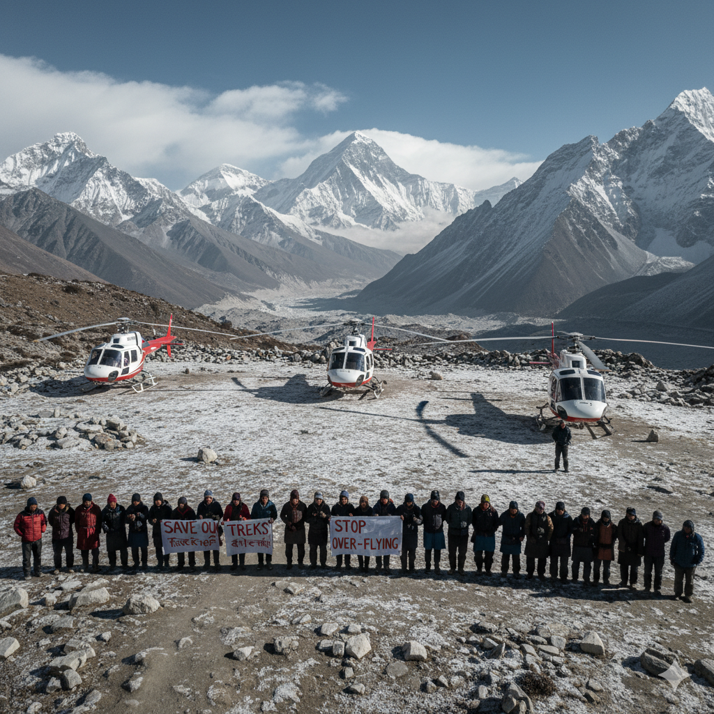 Emergency Helicopter Services Restart near Mount Everest Following Community Dispute