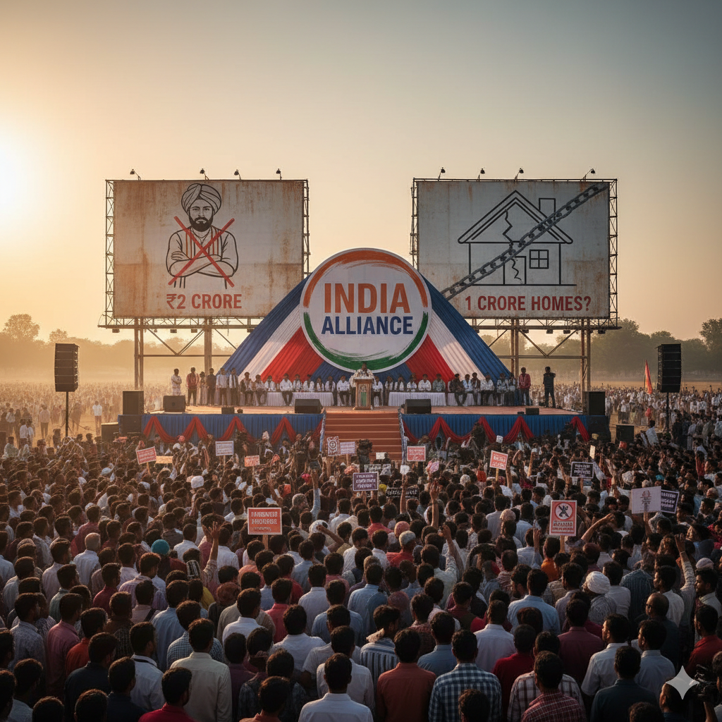 INDIA Bloc Leader Mallikarjun Kharge Accuses NDA of Failing to Deliver Promises