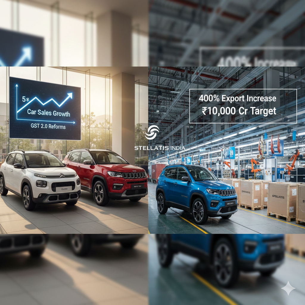 Stellantis India Forecasts Strong Growth Driven by Policy Reforms and Ambitious Export Plans