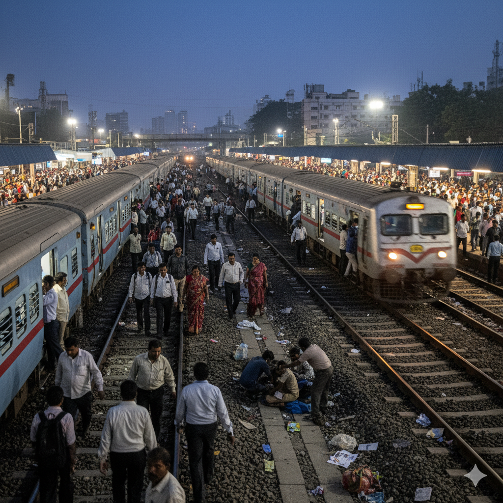 Mumbai Rail Tragedy: Overcrowding and Labor Action Force Commuters Onto Tracks; Two Killed