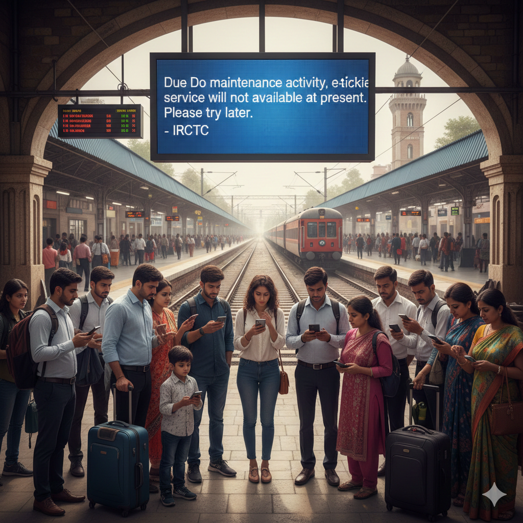 National Travel Disruption: IRCTC Ticketing System Temporarily Down for Maintenance