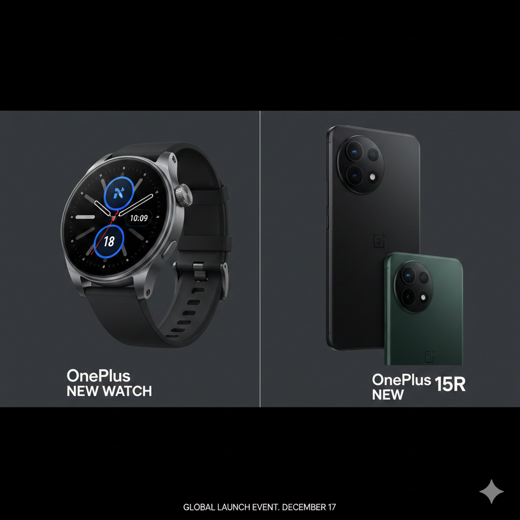 OnePlus Teases New Smartwatch Ahead of Global Launch Event, Expected Alongside OnePlus 15R