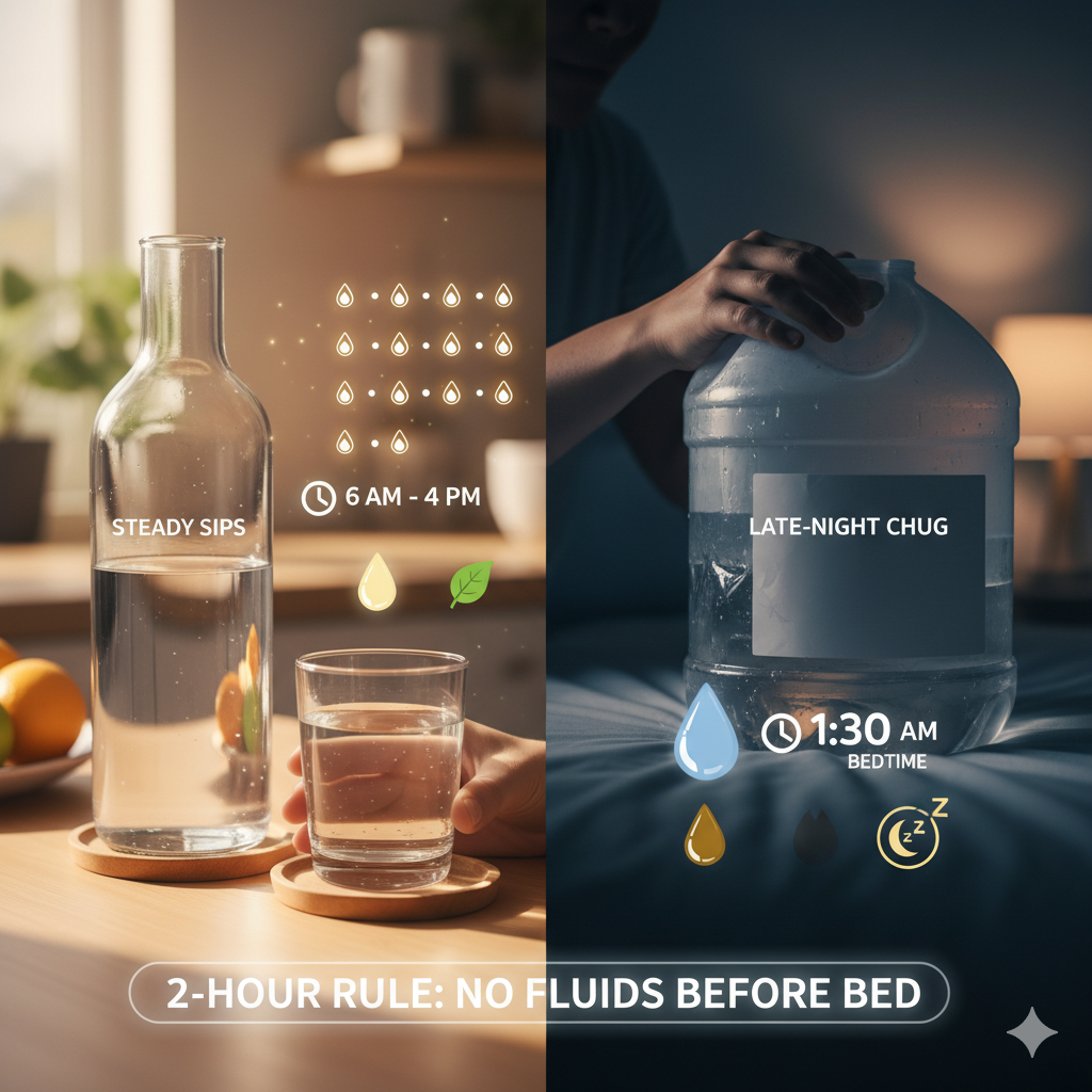 Optimal Water Timing for Kidney Health: Why Steady Sips Beat Late-Night Chugs