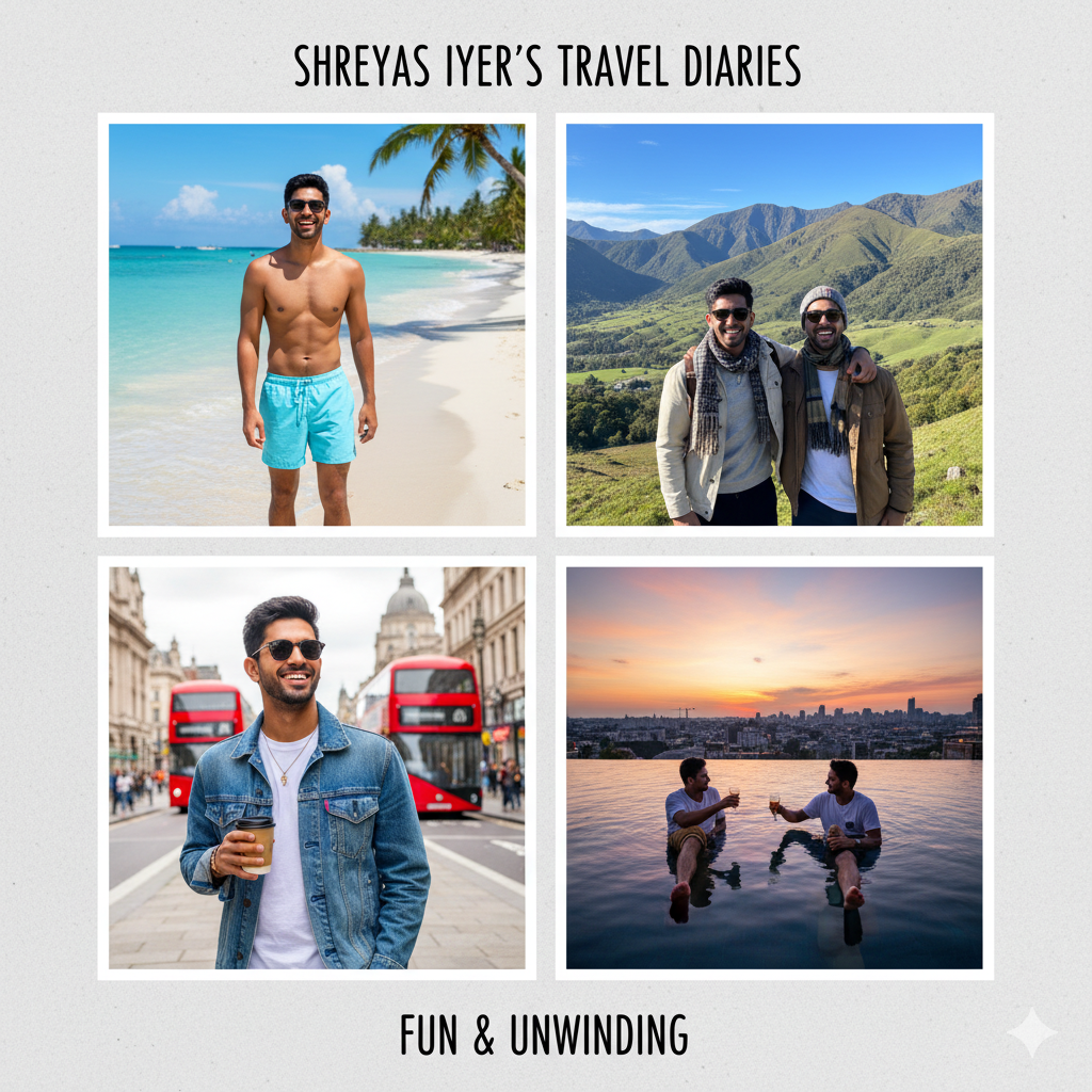 Shreyas Iyer’s Global Getaways: A Champion Cricketer’s Guide to Unwinding