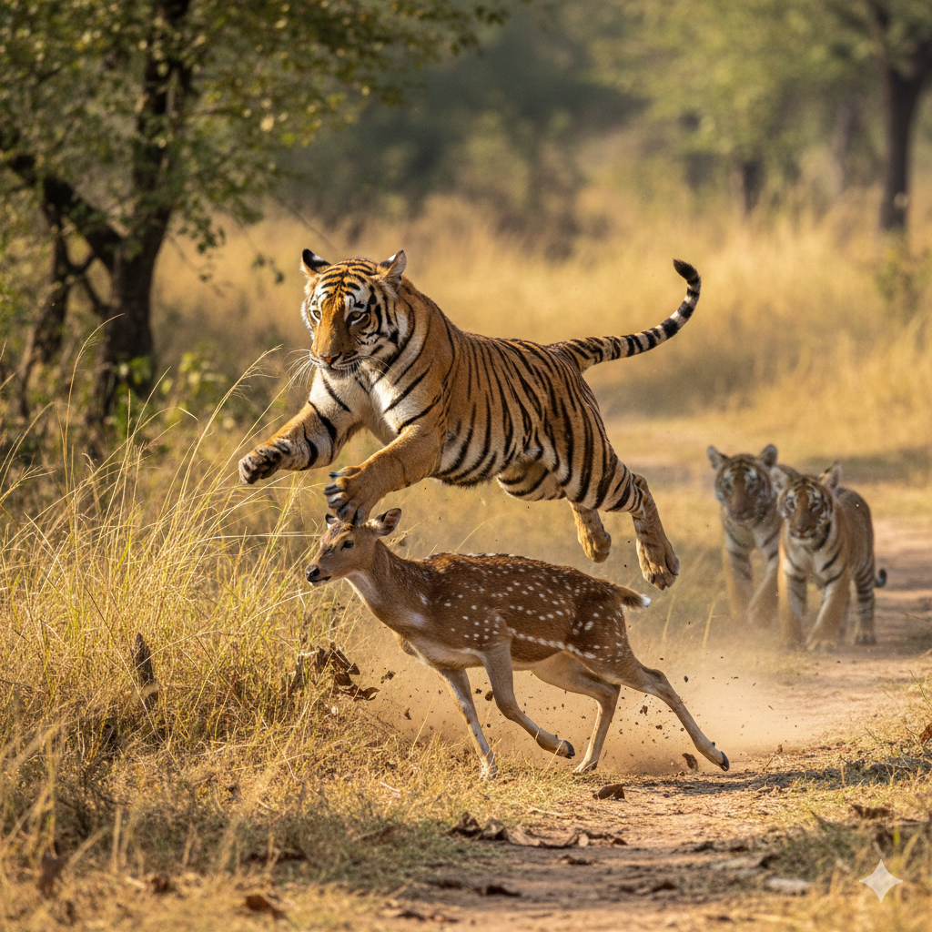Tiger Hunt Captured at Panna Reserve in Viral Video
