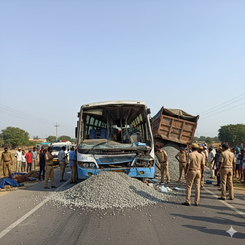 Tragic Collision on Telangana Highway Claims 20 Lives