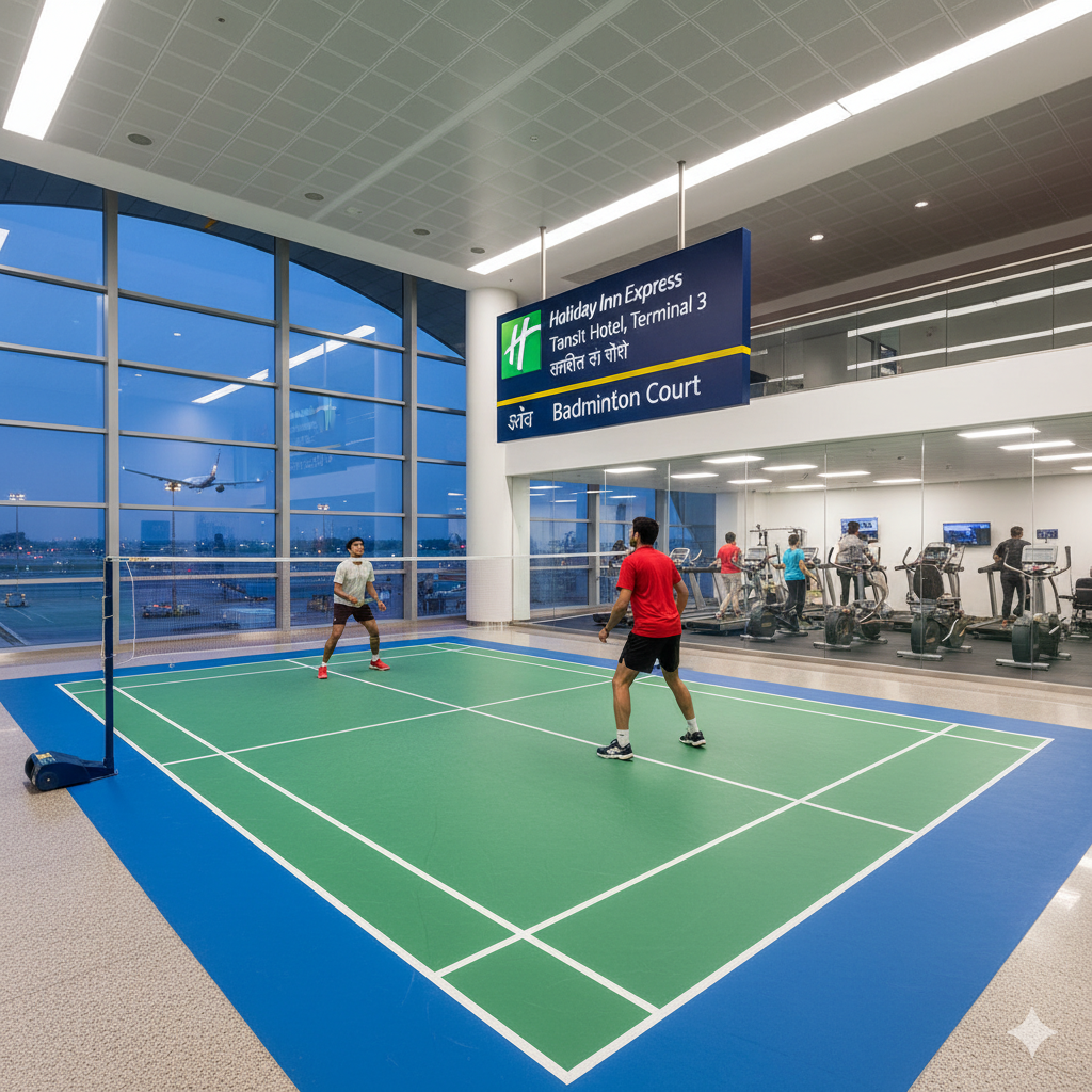 Traveler’s Viral Post Reveals Unexpected Amenities, Including a Badminton Court, Hidden Inside Delhi Airport’s Terminal 3 Transit Hotel