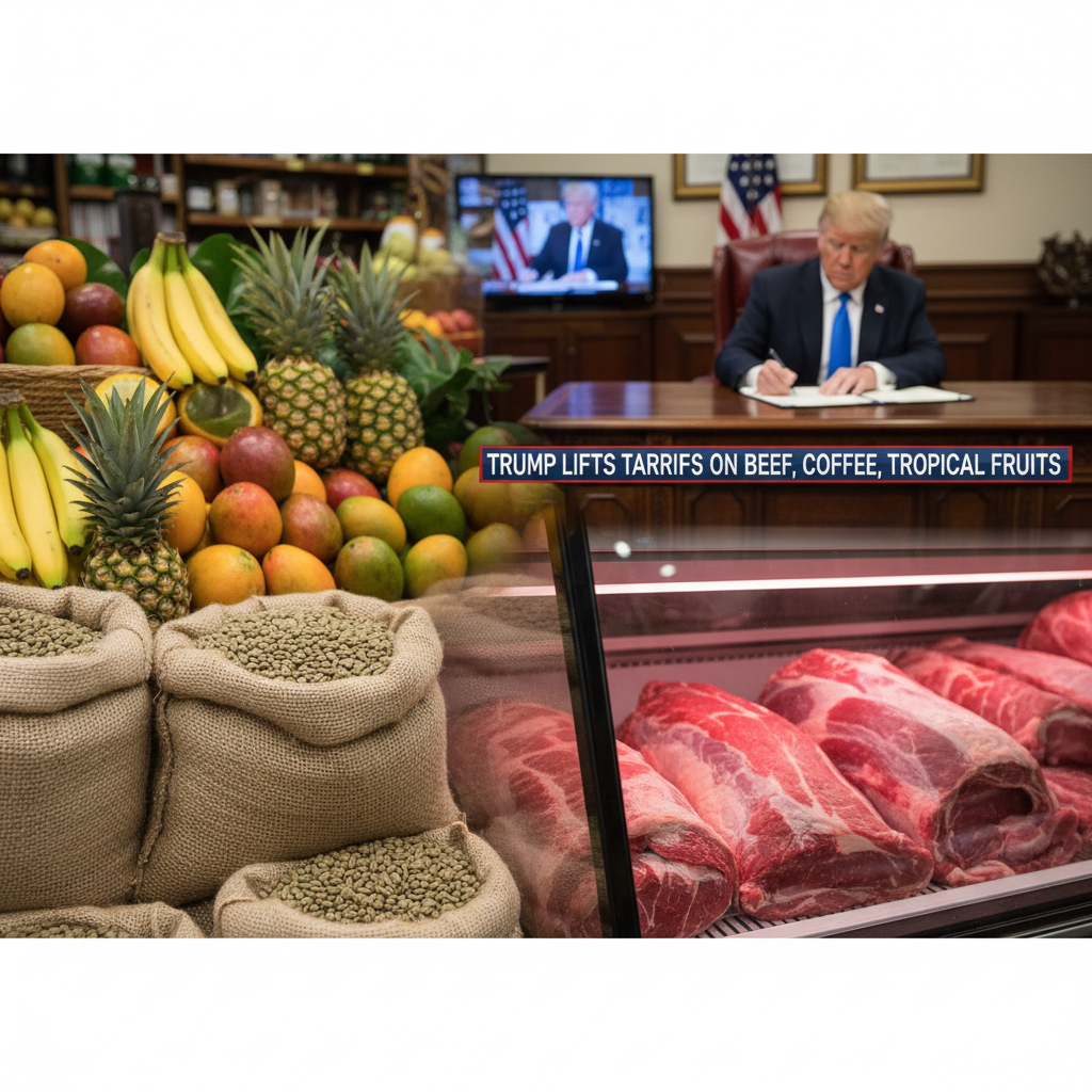 Trump Lifts Tariffs on Beef, Coffee, and Tropical Fruits to Reduce Consumer Prices